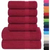 Rankšluostis Rankšluosčių rinkinys, 6vnt., raudoni, 100% medvilnė, 360g/m²
