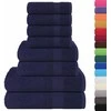 Rankšluostis Rankšluosčių rinkinys, 8vnt., mėlyni, 100% medvilnė, 360g/m²
