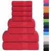 Rankšluostis Rankšluosčių rinkinys, 8vnt., raudoni, 100% medvilnė, 360g/m²