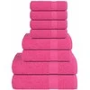 Rankšluostis Rankšluosčių rinkinys, 8vnt., rožiniai, 100% medvilnė, 360g/m²