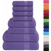 Rankšluostis Rankšluosčių rinkinys, 8vnt., violetiniai, medvilnė, 360g/m²