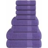 Rankšluostis Rankšluosčių rinkinys, 8vnt., violetiniai, medvilnė, 360g/m²