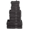 Rankšluostis Rankšluosčių rinkinys SOLUND, 12vnt., antracito, 600g/m²