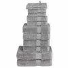 Rankšluostis Rankšluosčių rinkinys SOLUND, 12vnt., pilki, 600g/m²
