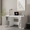 Rašomasis stalas, baltas, 140x50x75cm, pušies medienos masyvas