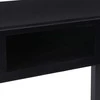 Rašomasis stalas, juodos spalvos, 110x45x76 cm, mediena