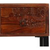 Rašomasis stalas, rausv. dalb. med. ir tikra oda, 117x50x76cm