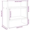 Rašomojo stalo lentyna, balta, 34,5x15,5x35,5cm, mediena