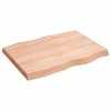 Stalviršis, šviesiai rudas, 80x60x(2-6) cm, medienos masyvas
