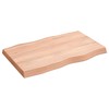 Stalviršis, šviesiai rudas, 80x50x(2-6) cm, medienos masyvas