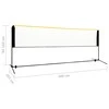 Reguliuojamas badmintono tinklas, 400x103x94–158cm, metalas