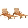 Sofa Saulės gultai, 2vnt., akacijos medienos masyvas (2x310288)