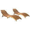 Sofa Saulės gultai, 2vnt., akacijos medienos masyvas (2x310166)