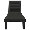 Sofa Saulės gultai, 2vnt., juodi, 155x58x83cm, polipropilenas