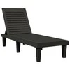 Sofa Saulės gultai, 2vnt., juodi, 155x58x83cm, polipropilenas