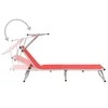 Sofa Saulės gultai, 2vnt., raudoni, aliuminis ir tekstilenas