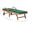 Sofa Saulės gultai su čiužinukais, 2vnt., žali, tikmedžio masyvas