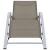 Sofa Saulės gultai su staliuku, 2vnt., taupe spalvos, aliuminis