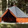 Šeimos palapinė, pilka ir oranžinė, aštuonvietė, tipi