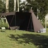 Šeimos palapinė, ruda, aštuonvietė, tipi, atspari vandeniui