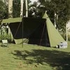 Šeimos palapinė, žalia, aštuonvietė, tipi, atspari vandeniui