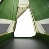 Stovyklavimo palapinė, žalia, septynvietė, tipi dizaino