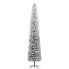 Siaura Kalėdų eglutė su stovu ir sniegu, 270cm, PVC