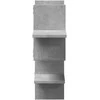 Sieninė lentyna, betono, 124,5x18x60,5cm, apdirbta mediena