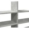 Sieninė lentyna, betono, 124,5x18x60,5cm, apdirbta mediena