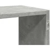 Sieninė lentyna, betono pilka, 100x25x50cm, apdirbta mediena