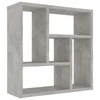 Sieninė lentyna, betono, 45,1x16x45,1cm, apdirbta mediena