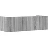 Sieninė lentyna, pilka ąžuolo, 100x35x30,5cm, apdirbta mediena