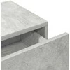 Sieninė lentyna su stalčiais, betono pilka, 60x26,5x15cm