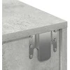Sieninė lentyna su stalčiais, betono pilka, 100x36x19cm