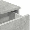 Sieninė lentyna su stalčiais, betono pilka, 80x34x17cm