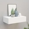 Sieninė lentyna su stalčiumi, balta, 40x23,5x10cm, MDF