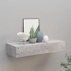 Sieninė lentyna su stalčiumi, betono pilka, 60x23,5x10cm, MDF