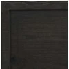 Sieninė lentyna, tamsiai ruda, 100x50x(2-6) cm, ąžuolo masyvas