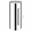 Sieninė šiukšliadėžė-peleninė, nerūdijantis plienas, 26l