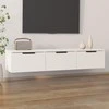 TV staliukas Sieninė spintelė, balta, 102x30x20cm, apdirbta mediena