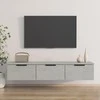 TV staliukas Sieninė spintelė, betono pilka, 102x30x20cm, apdirbta mediena
