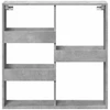 Sieninė spintelė, betono pilka, 80x15x80cm, apdirbta mediena