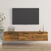 TV staliukas Sieninė spintelė, dūminio ąžuolo, 102x30x20cm, apdirbta mediena