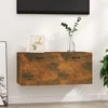 Sieninė spintelė, dūminio ąžuolo, 80x36,5x35cm, mediena