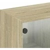 Sieninė spintelė su stiklinėmis durelėmis, ąžuolo, 102x37x35cm