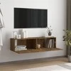 TV staliukas Sieninė televizoriaus spintelė, ąžuolo, 120x30x30 cm, mediena