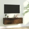 TV staliukas Sieninė televizoriaus spintelė, ąžuolo, 100x30x30 cm, mediena