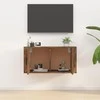 TV staliukas Sieninė televizoriaus spintelė, dūminio ąžuolo, 80x34,5x40cm
