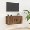 TV staliukas Sieninė televizoriaus spintelė, dūminio ąžuolo, 80x34,5x40cm