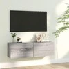 TV staliukas Sieninė televizoriaus spintelė, pilka, 100x30x30 cm, mediena